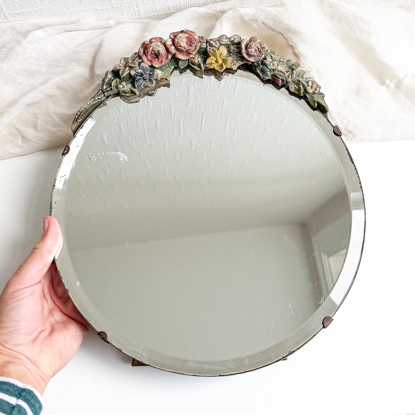 Ornate Barbola Table Mirror
