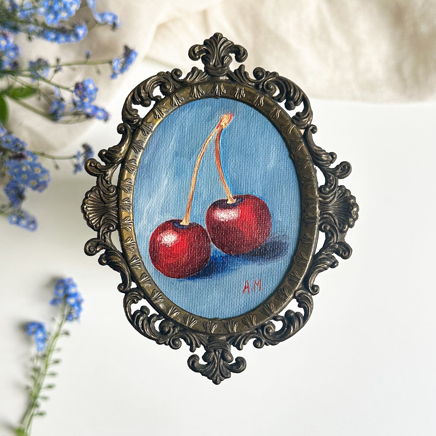 “Ruby Pair” - Original Oil Painting