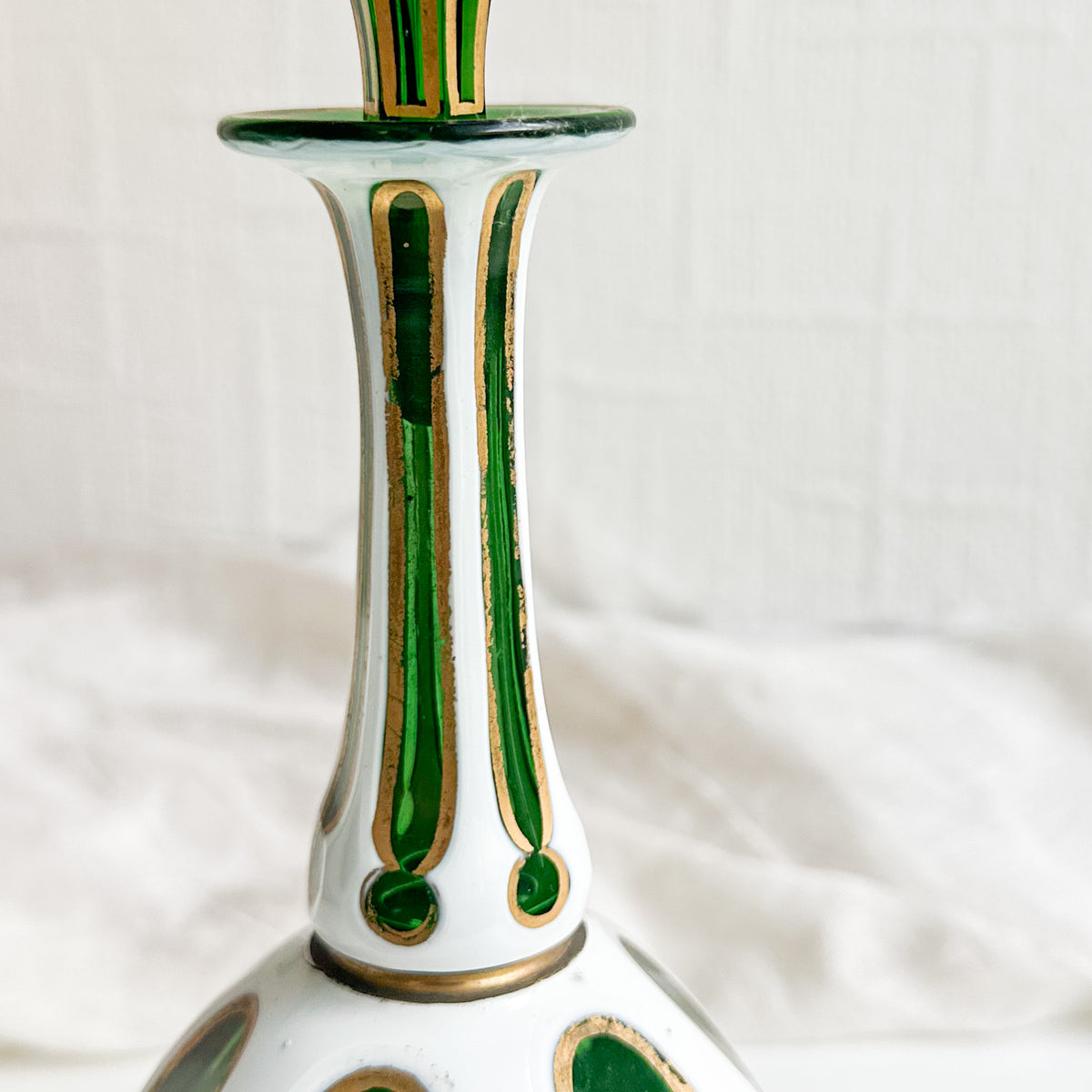 Bohemian Overlay Glass Decanter