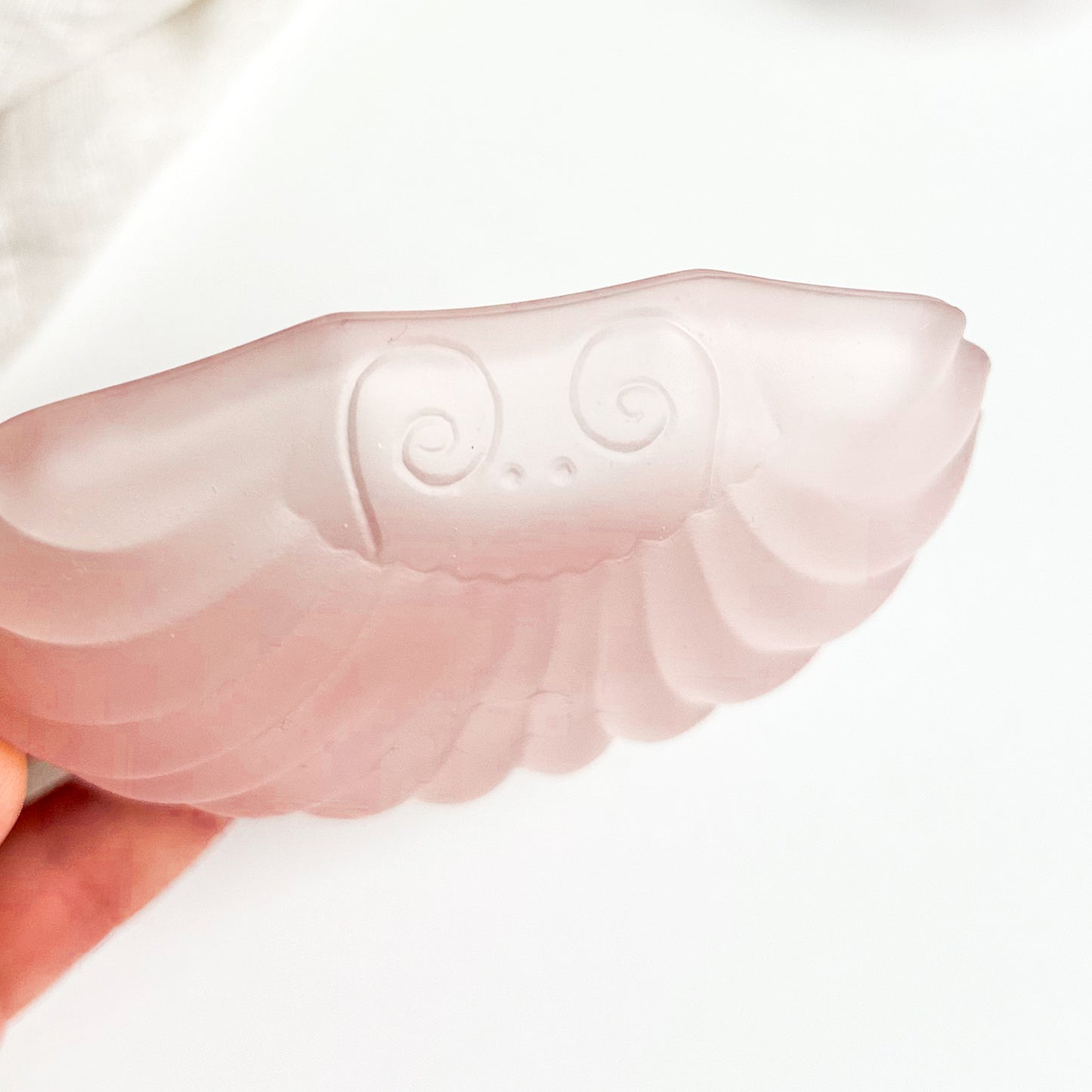 Pair of Pink Glass Shell Dishes