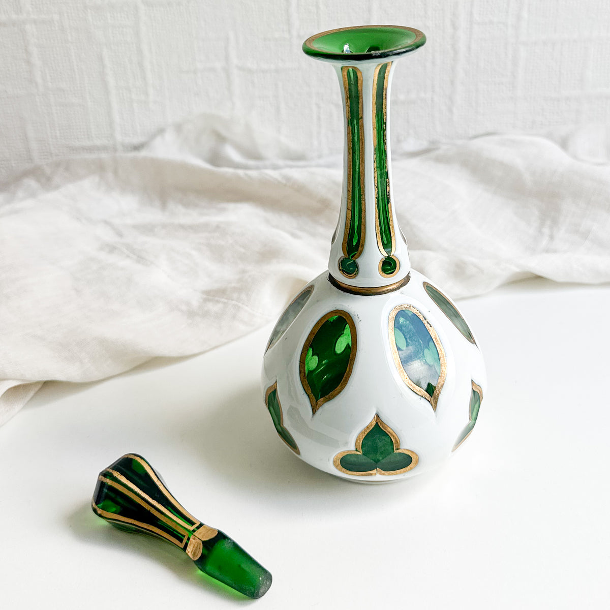 Bohemian Overlay Glass Decanter