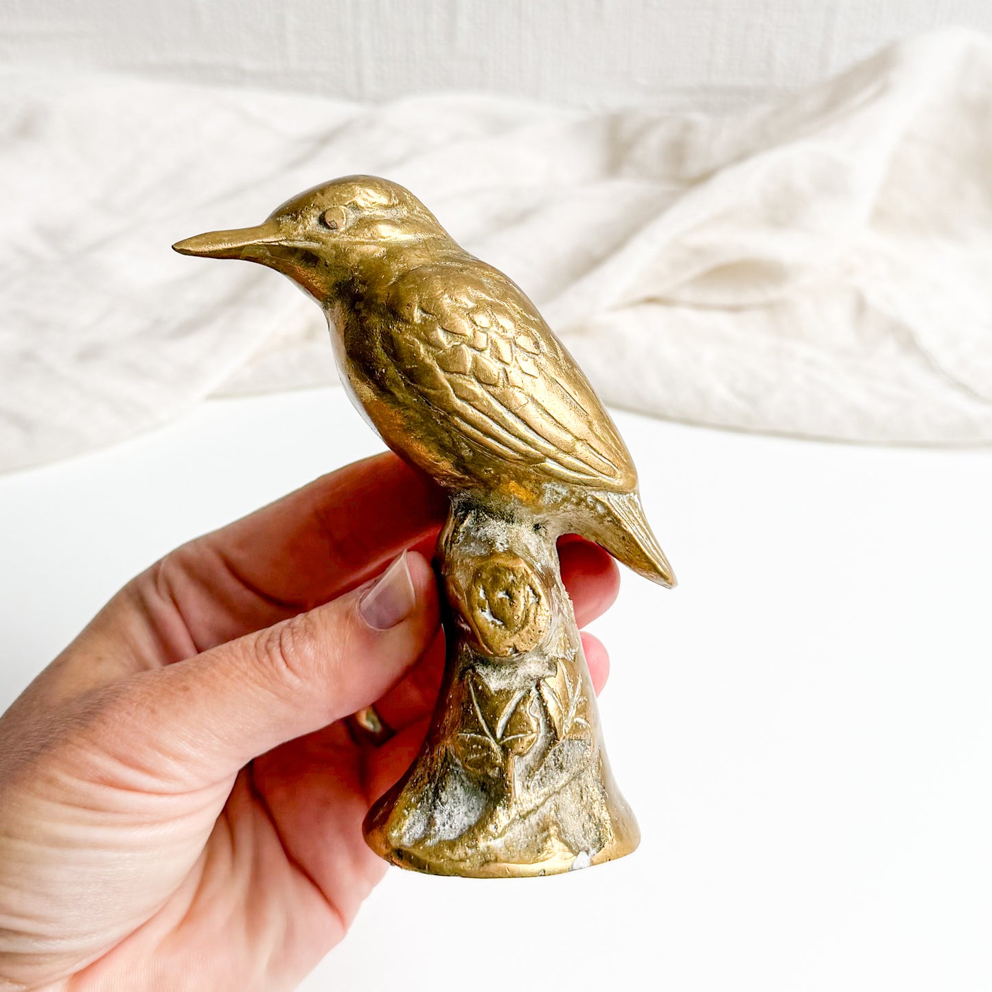 Brass Kingfisher Figurine