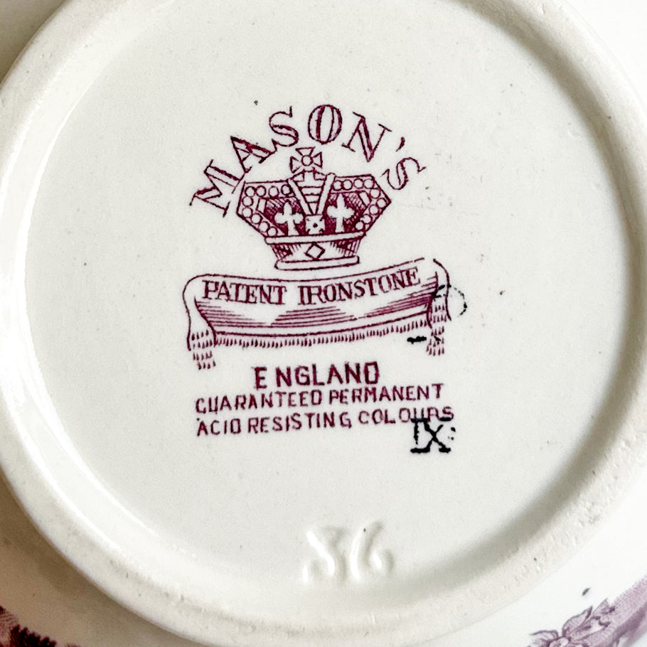 Purple Transferware MASON’S Teapot