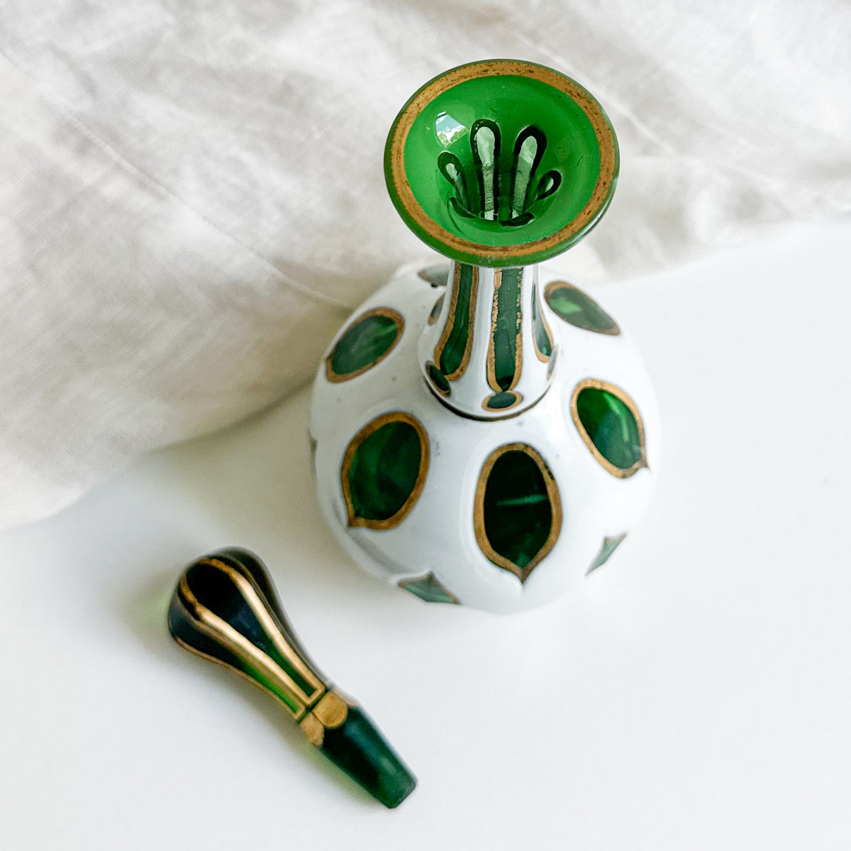Bohemian Overlay Glass Decanter
