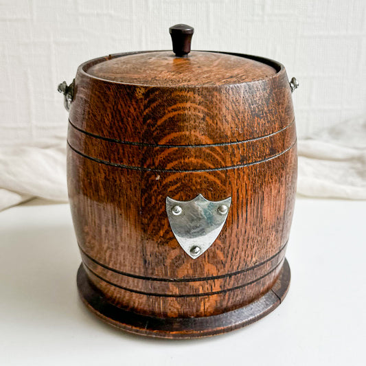 Oak Biscuit Barrel