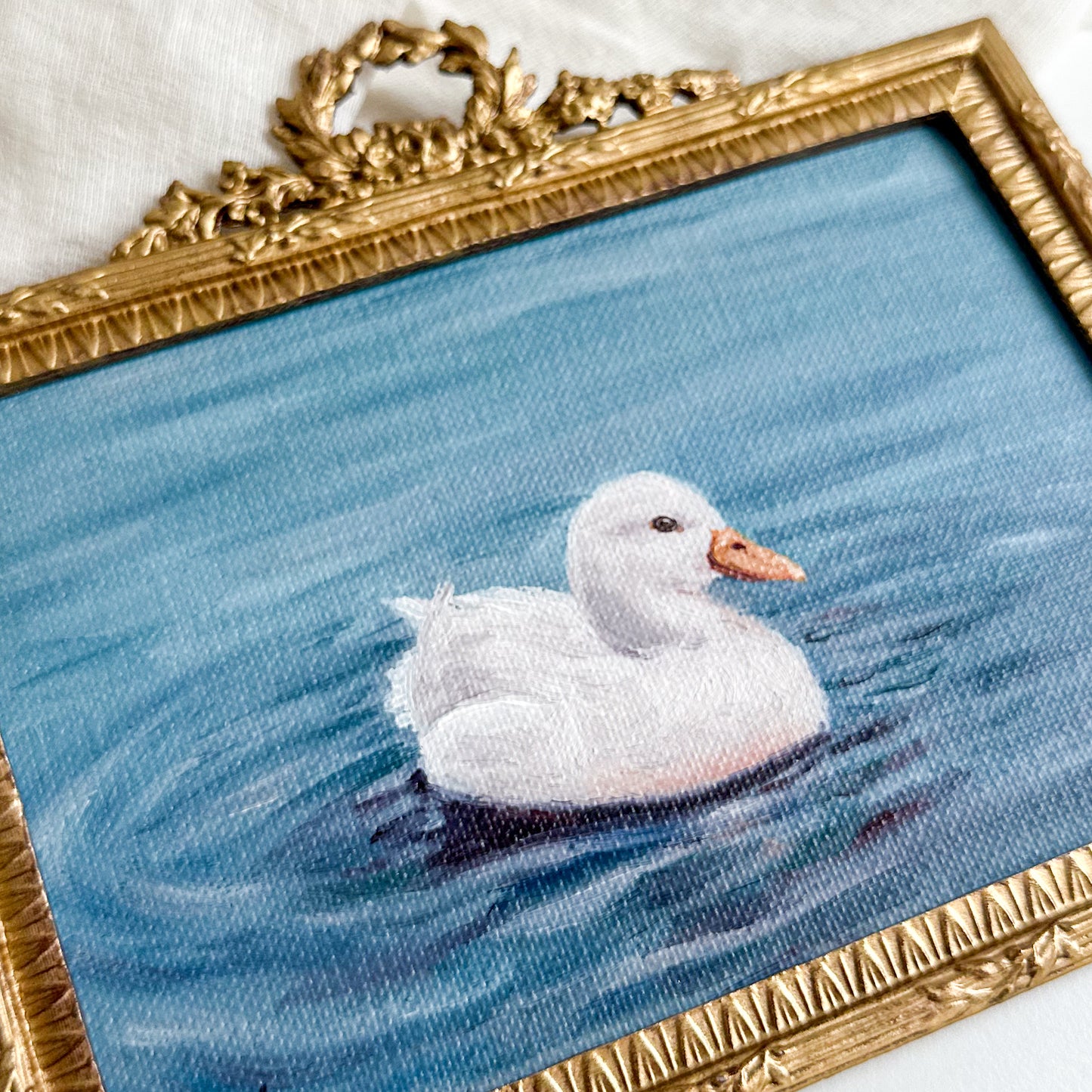 “Sunday at the Pond” - Original Oil Painting