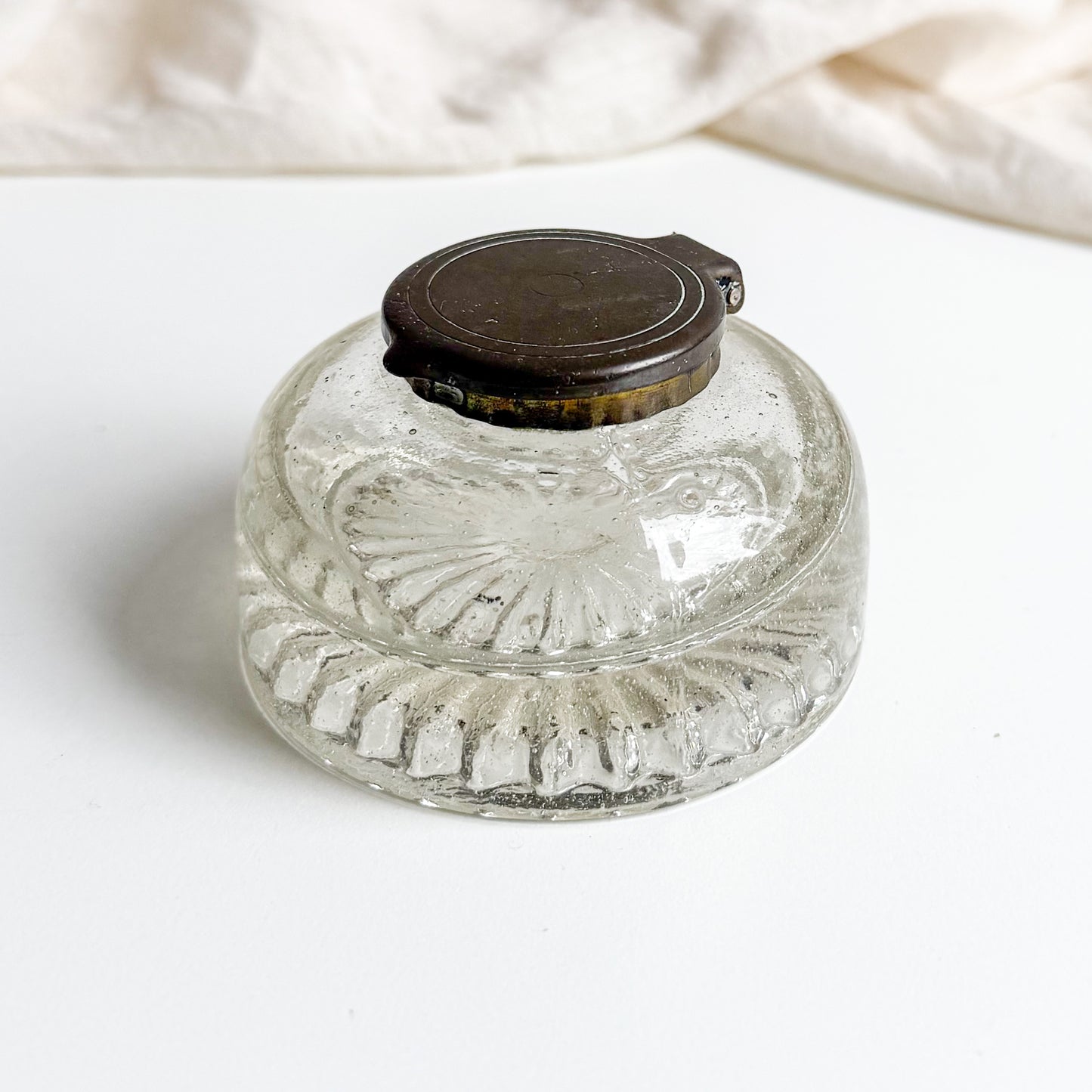 Vintage Glass Inkwell