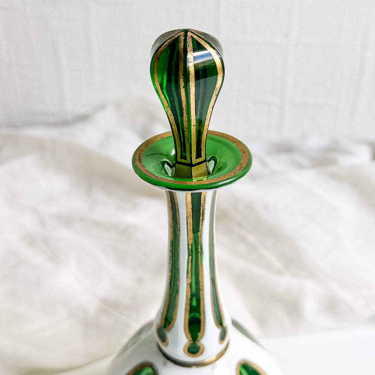 Bohemian Overlay Glass Decanter