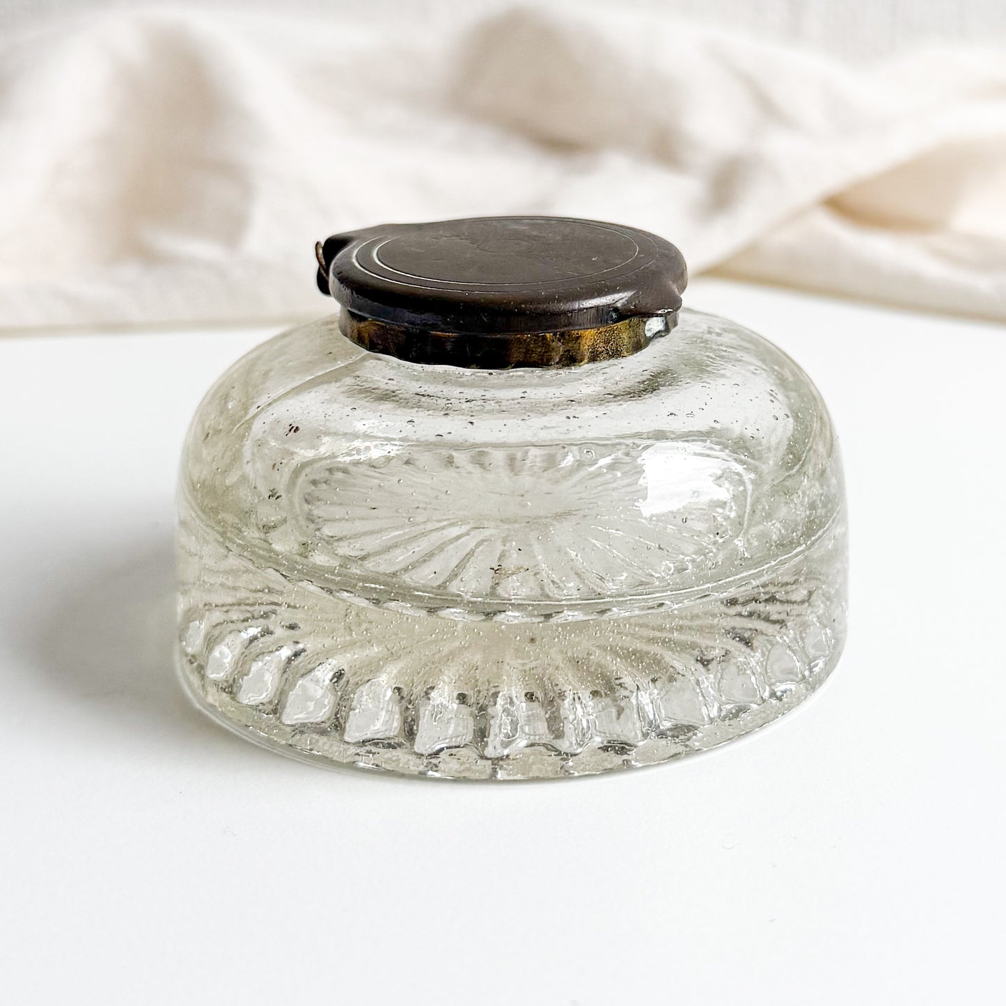 Vintage Glass Inkwell