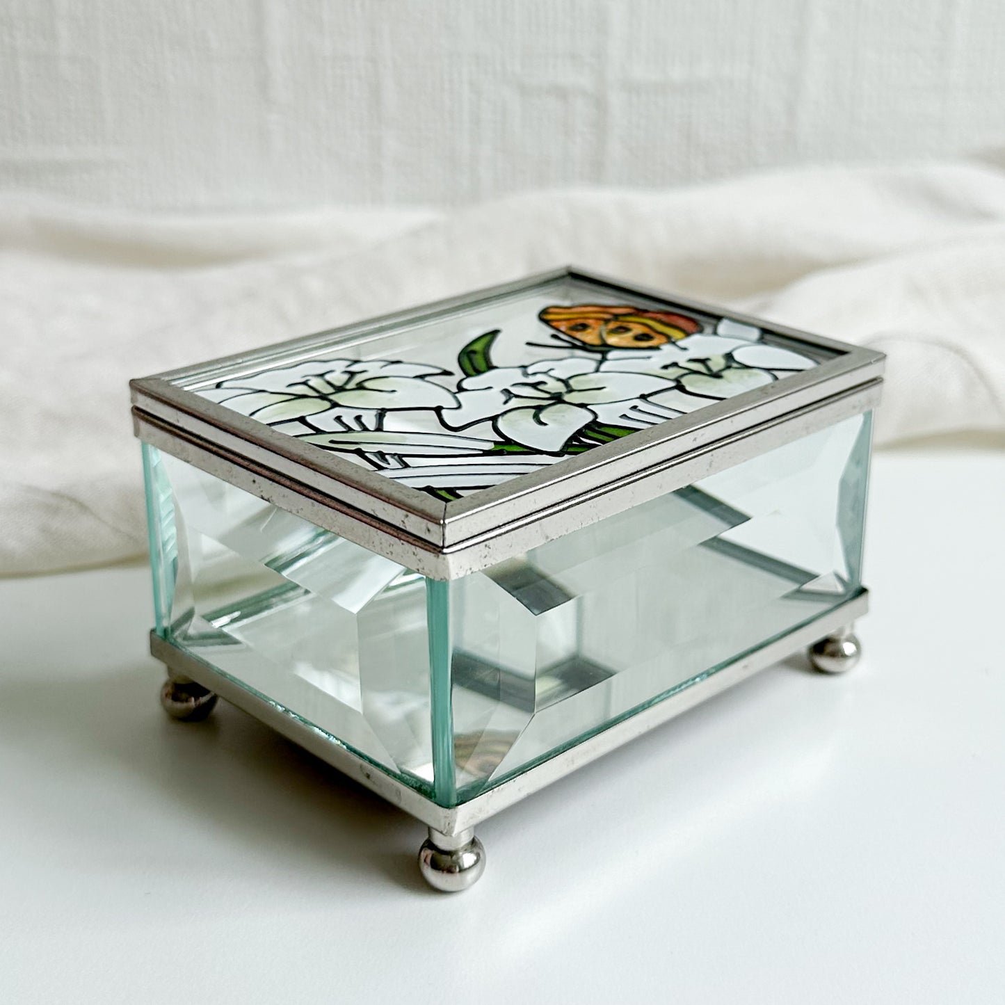 Bevelled Glass Jewellery Box