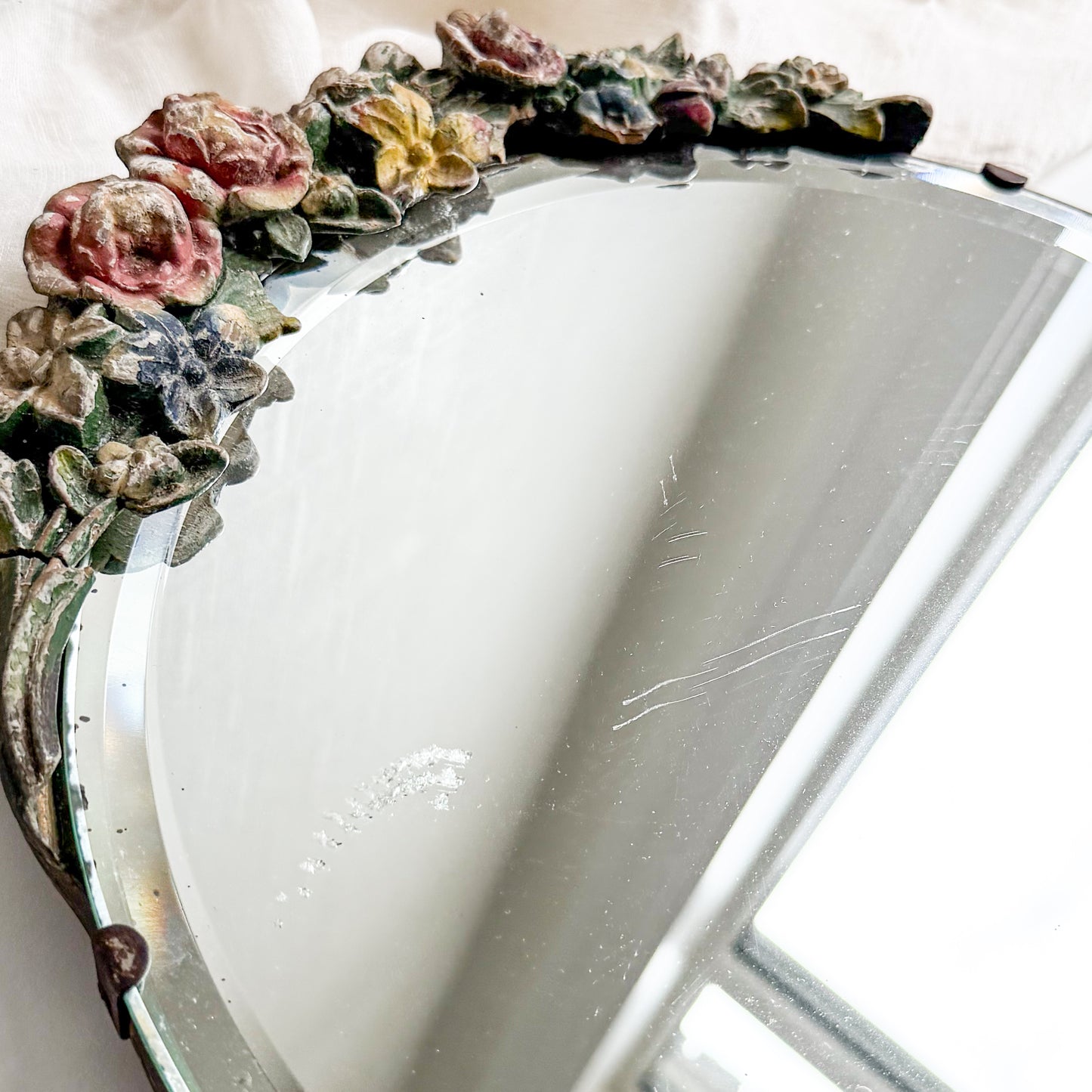 Ornate Barbola Table Mirror