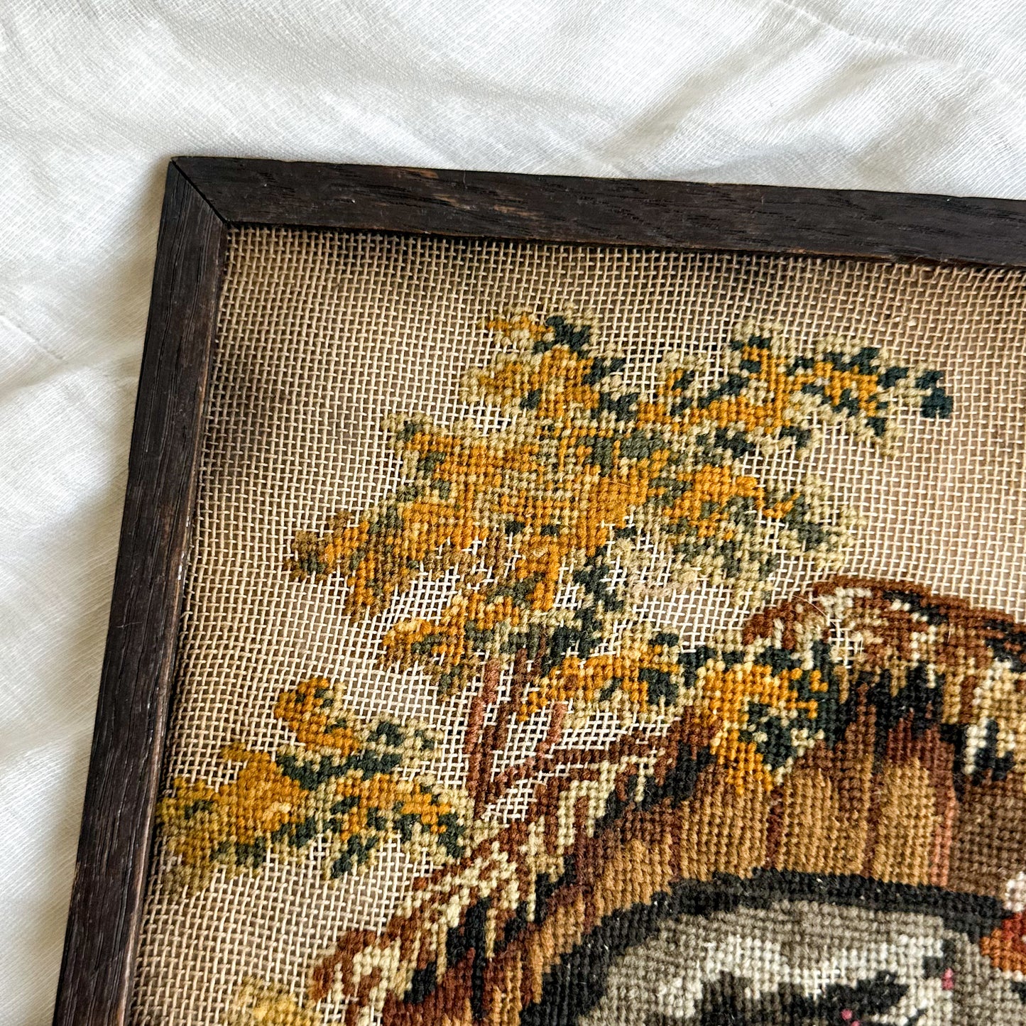 Antique Needlepoint Tapestry