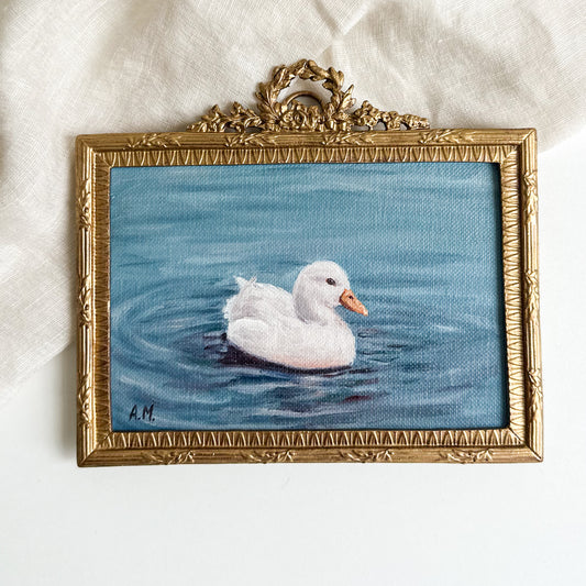 “Sunday at the Pond” - Original Oil Painting
