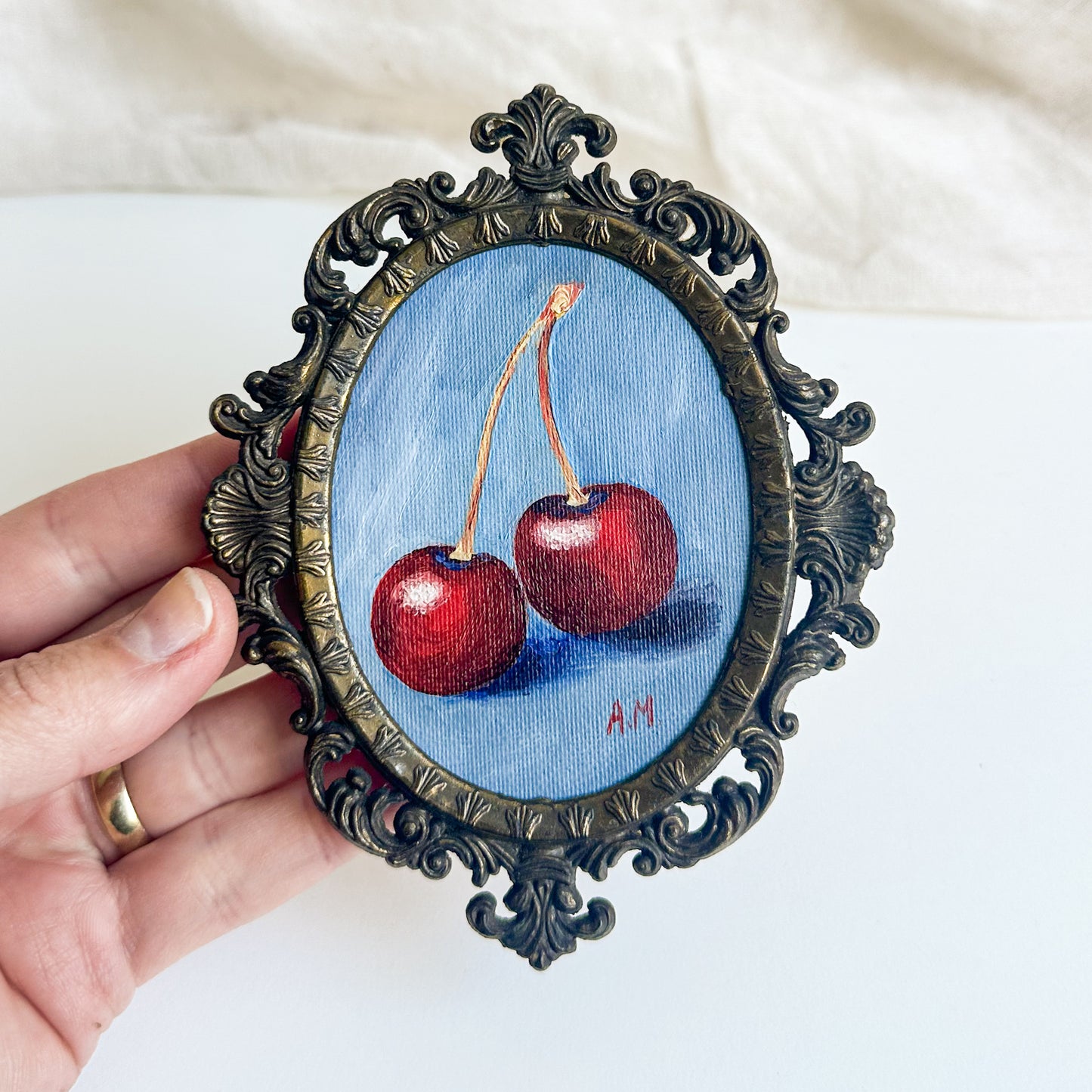 “Ruby Pair” - Original Oil Painting