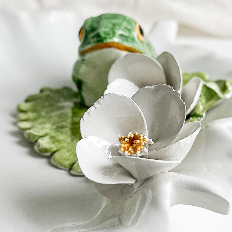 Italian Ceramic Dish with Frog