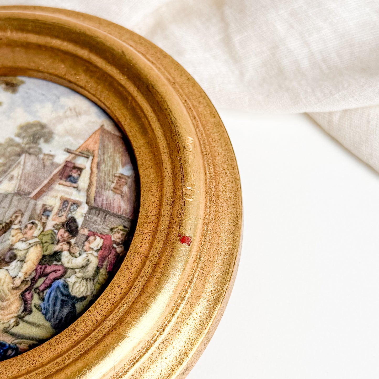 Framed Prattware Pot Lid
