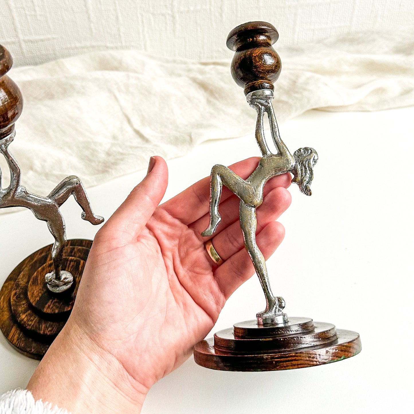 Pair of Art Deco Candlesticks