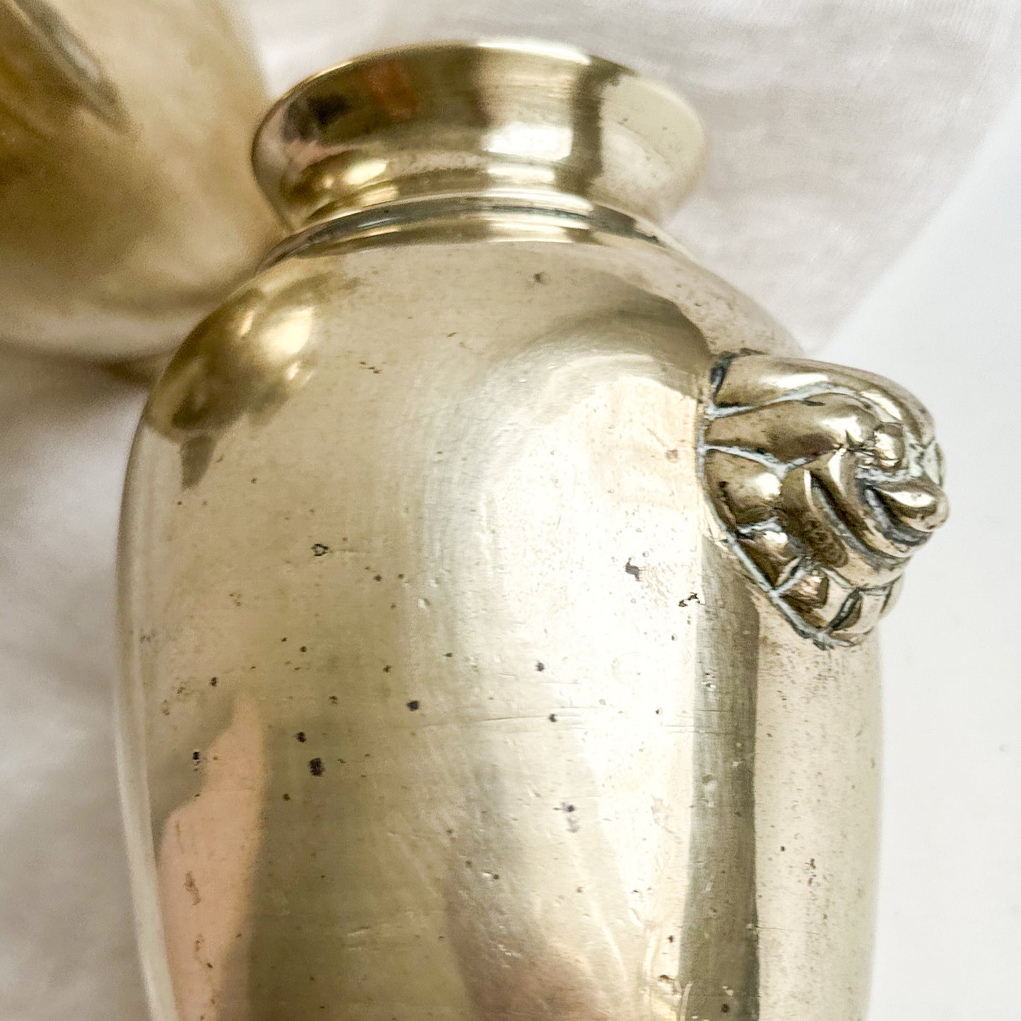 Pair of Solid Brass Vases