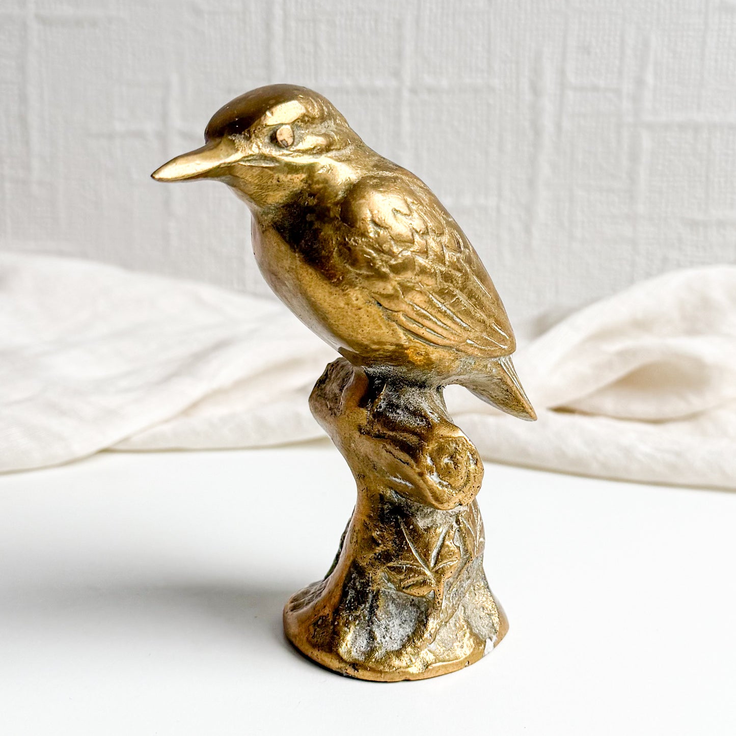 Brass Kingfisher Figurine