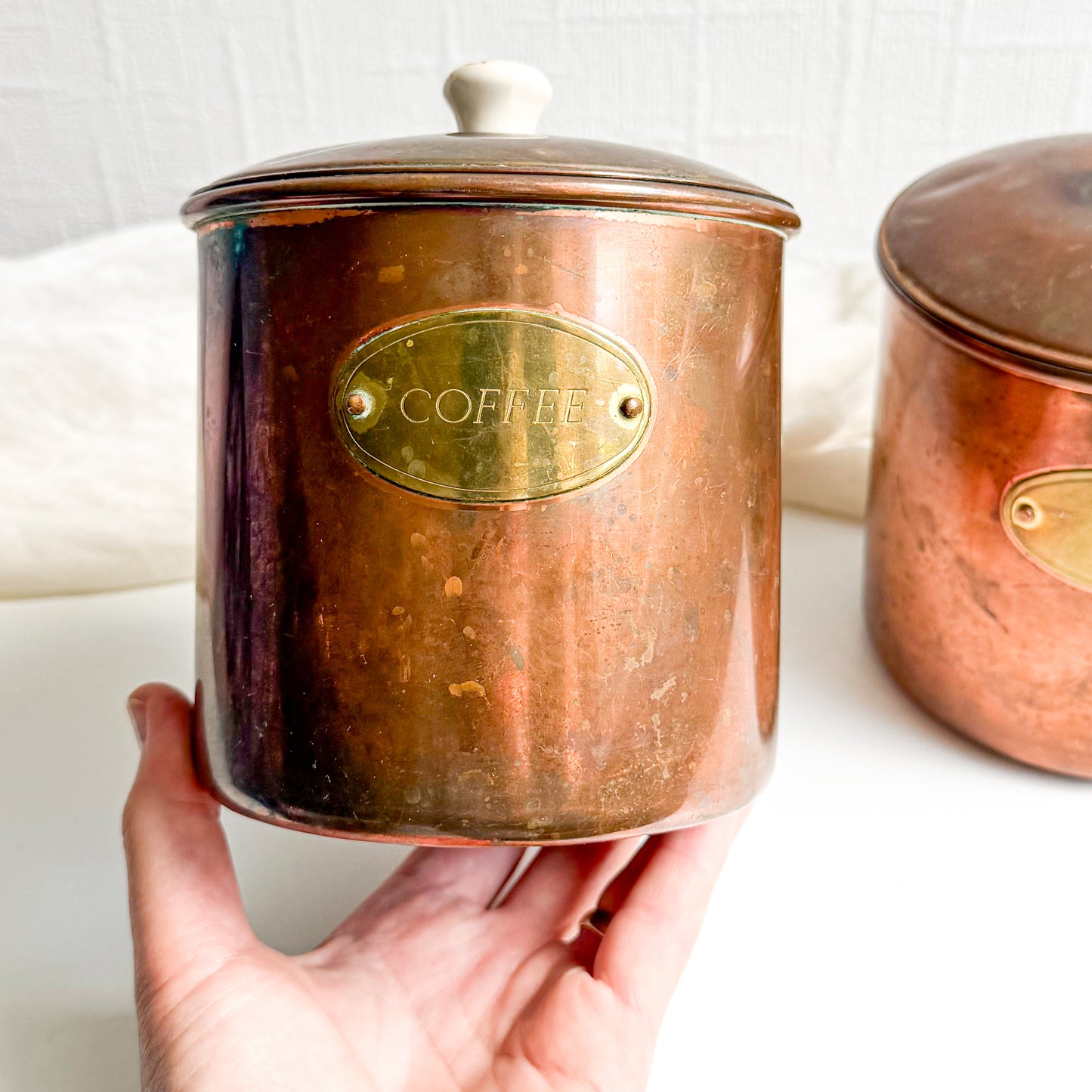 Copper Tea and Coffee Canisters