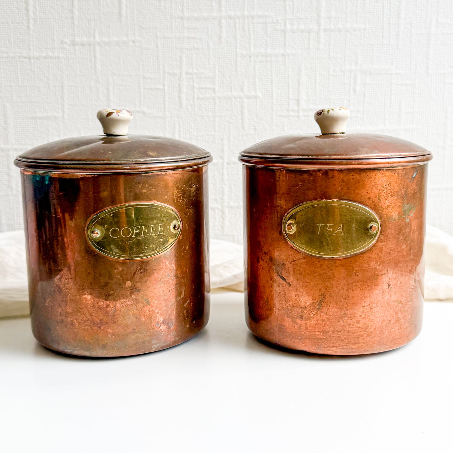Copper Tea and Coffee Canisters