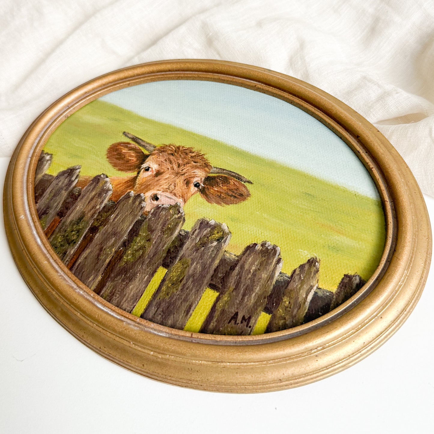 “Nosy Neighbour” - Original Oil Painting