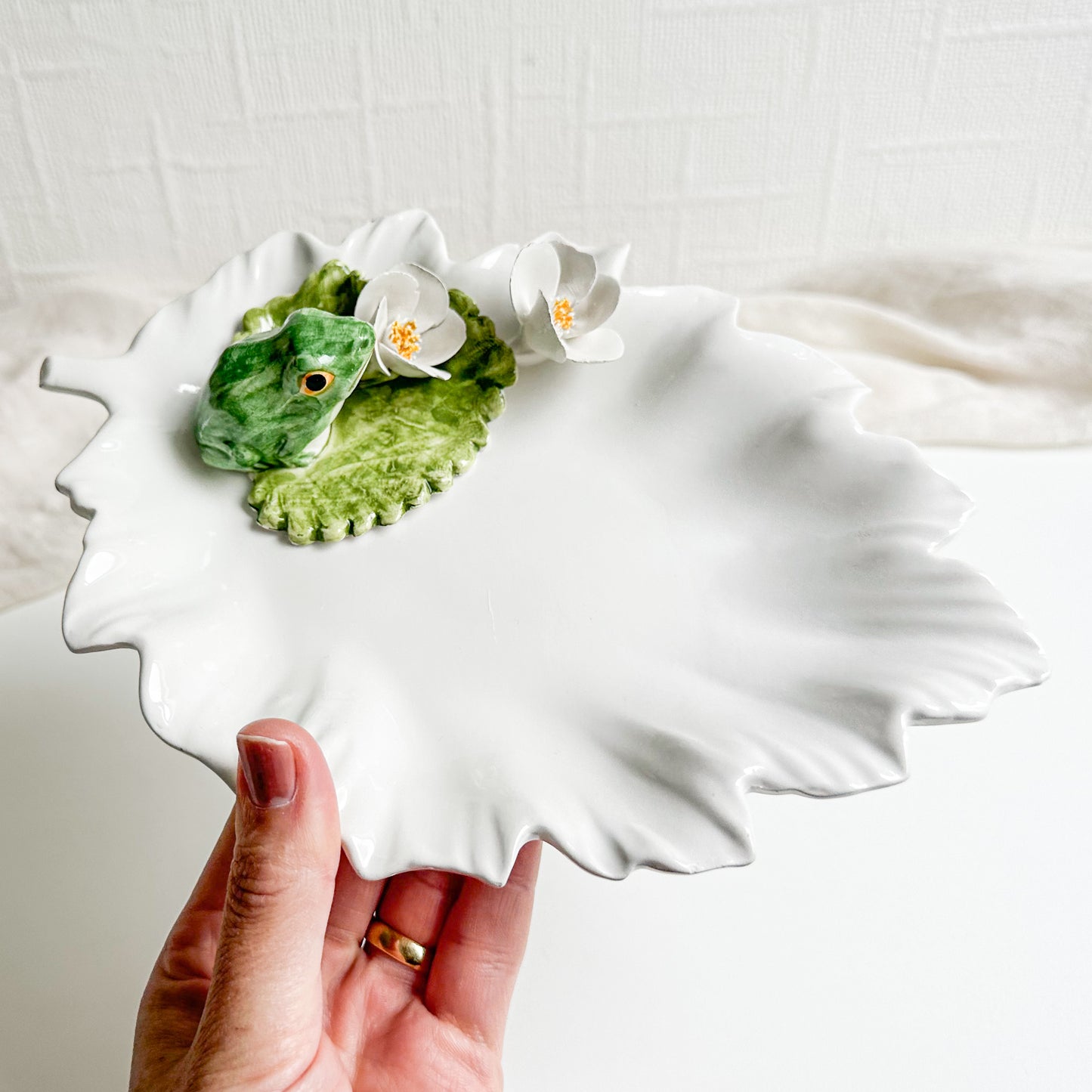 Italian Ceramic Dish with Frog