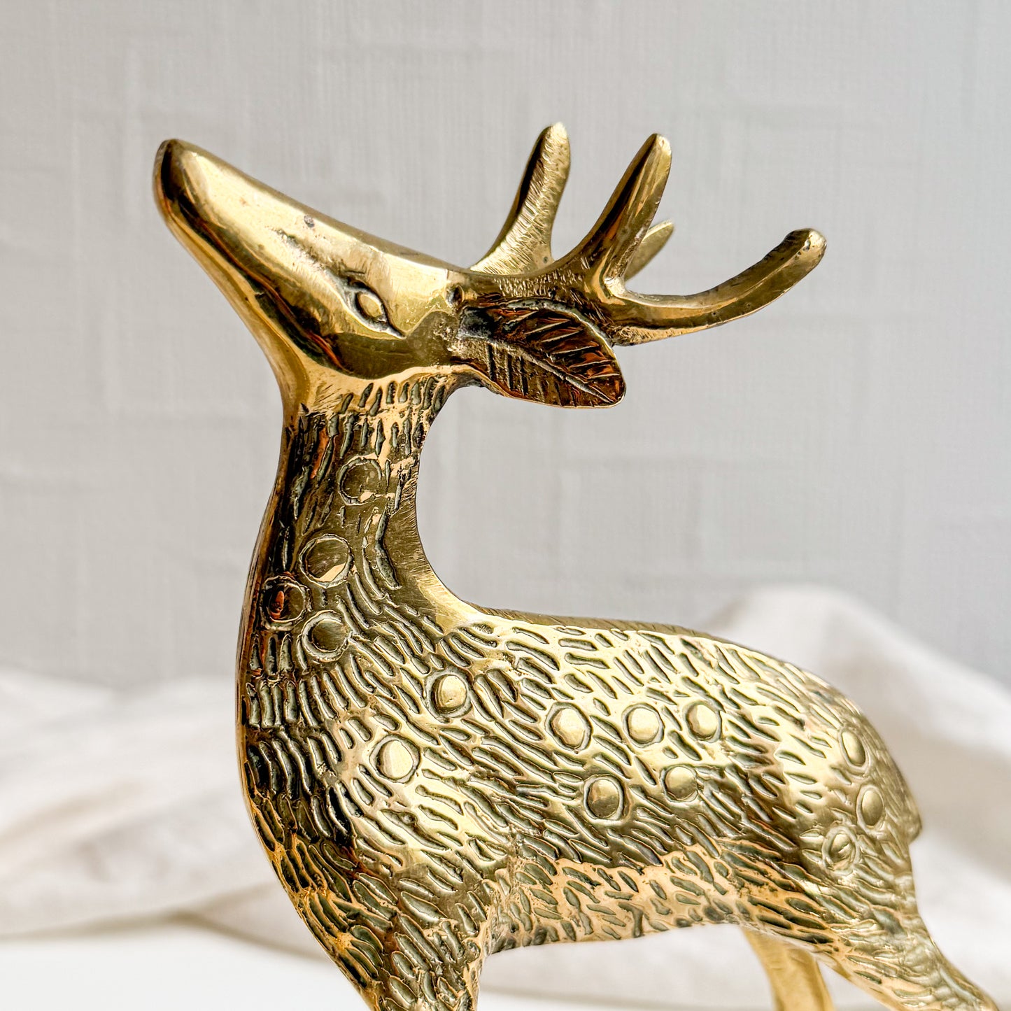 Pair of Brass Deer