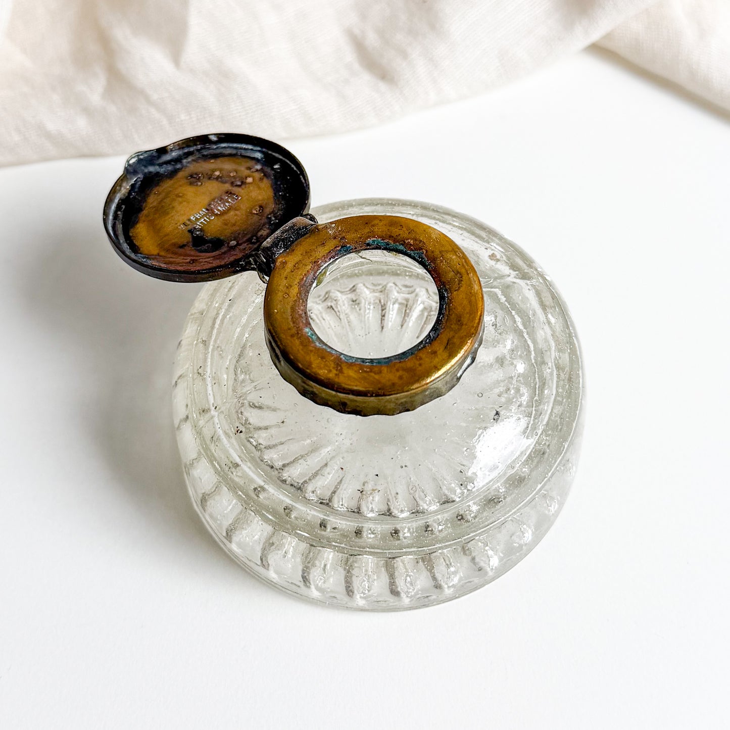 Vintage Glass Inkwell