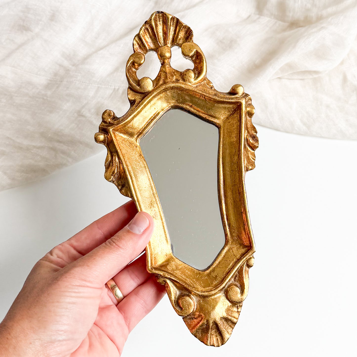 Small Italian Florentine Mirror