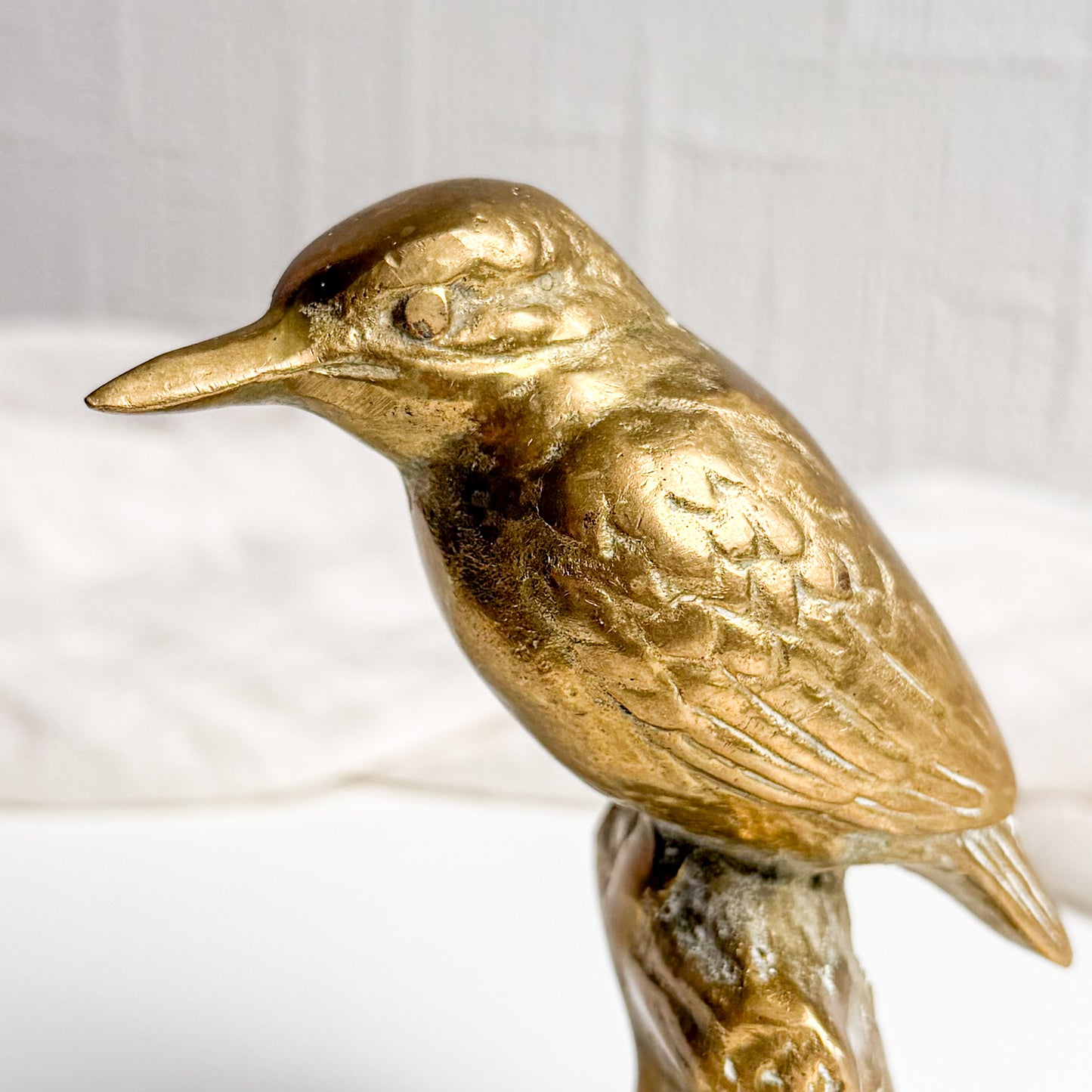 Brass Kingfisher Figurine