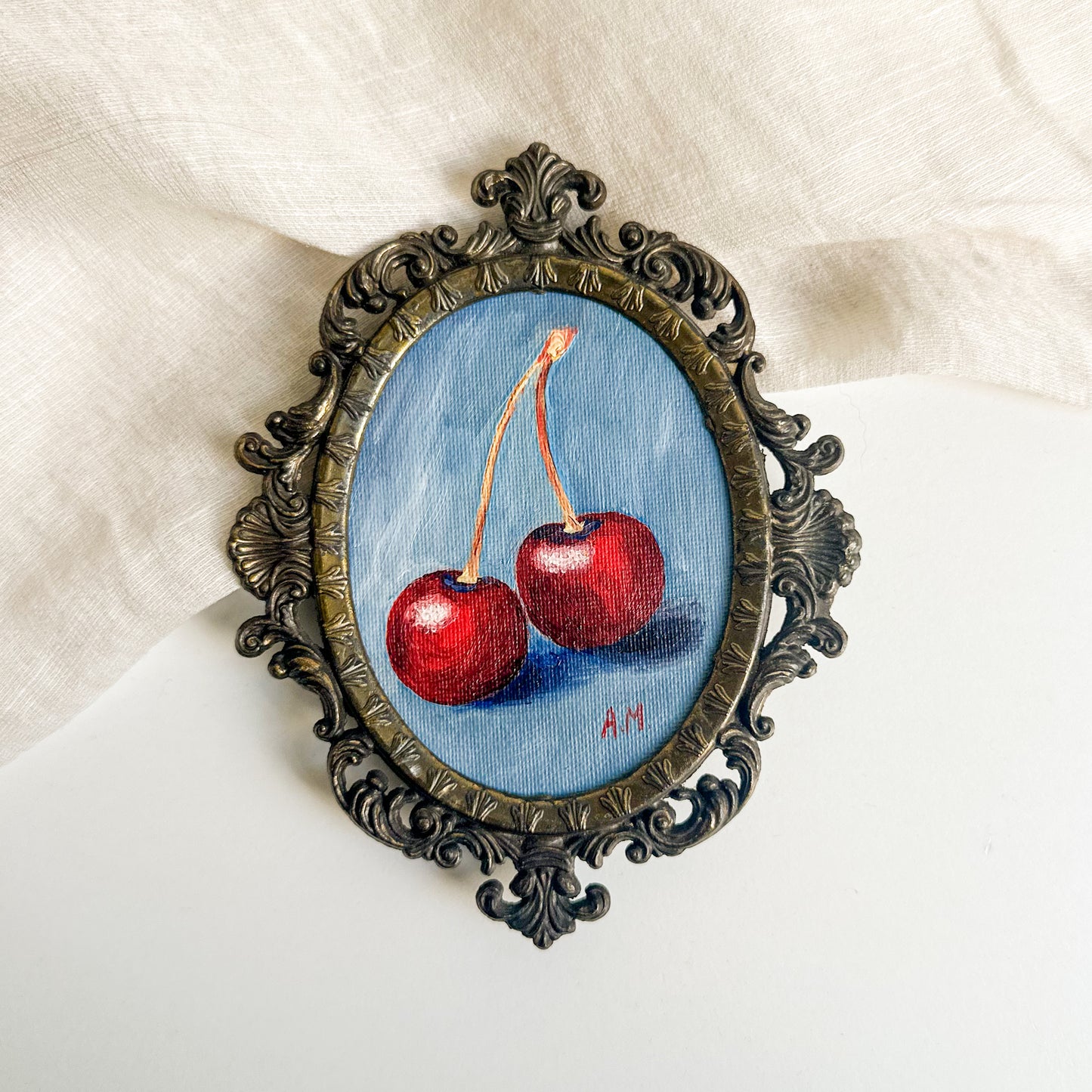 “Ruby Pair” - Original Oil Painting