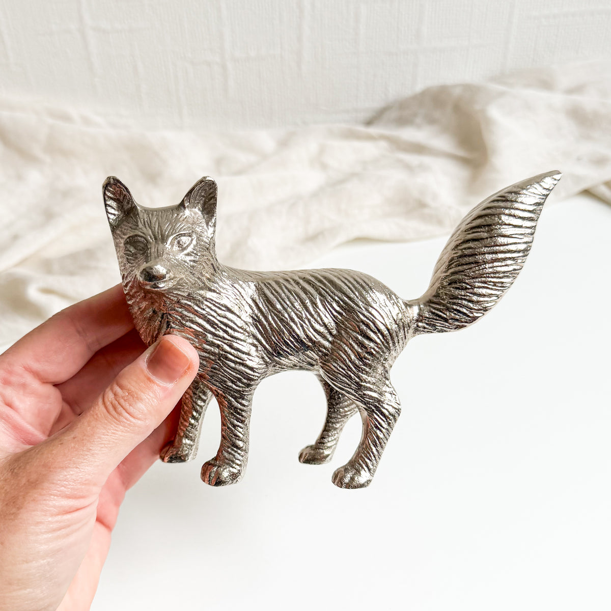 Metal Fox Figurine