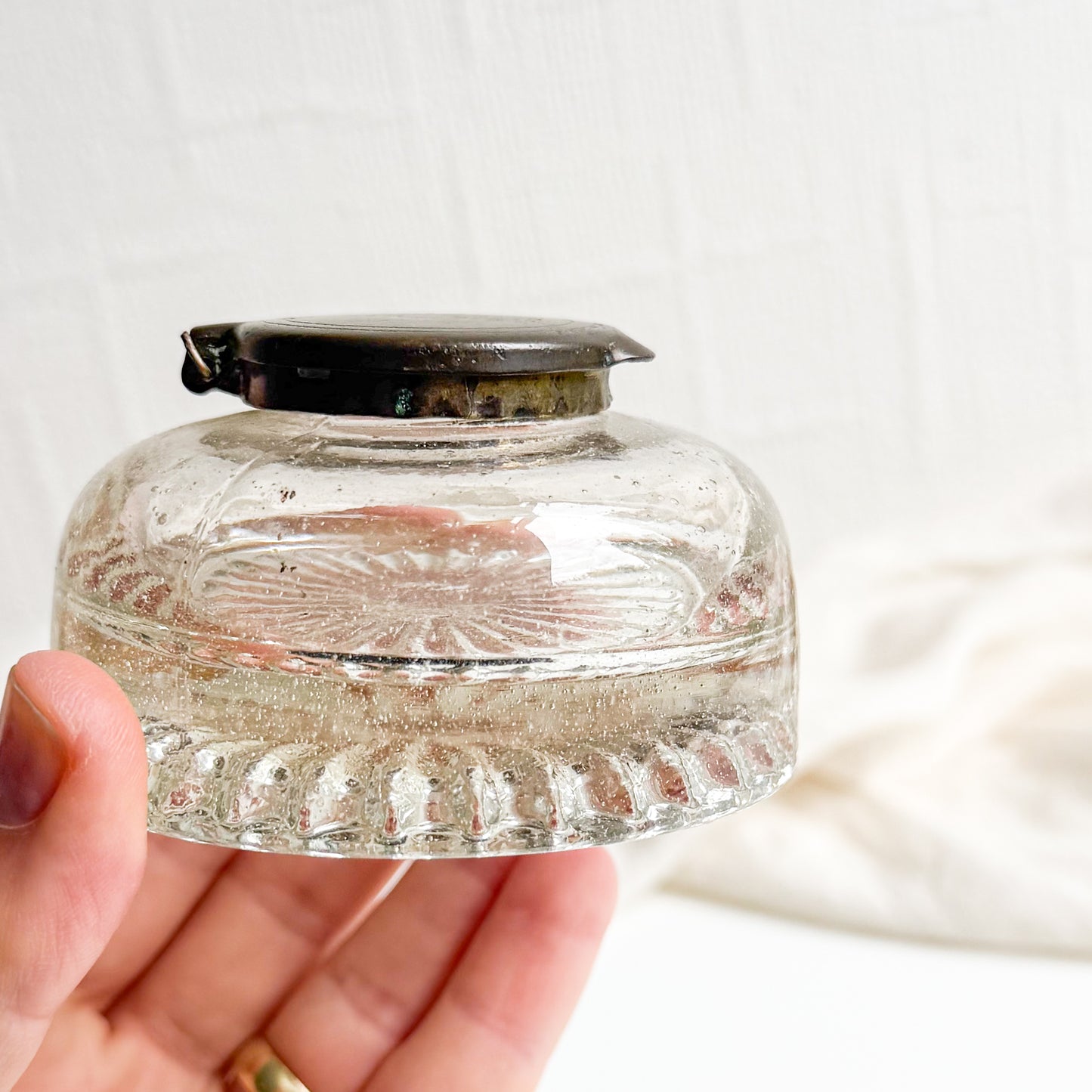 Vintage Glass Inkwell
