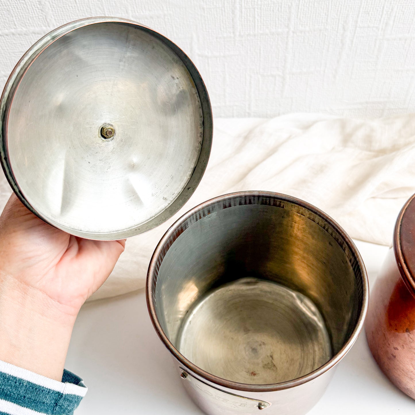 Copper Tea and Coffee Canisters