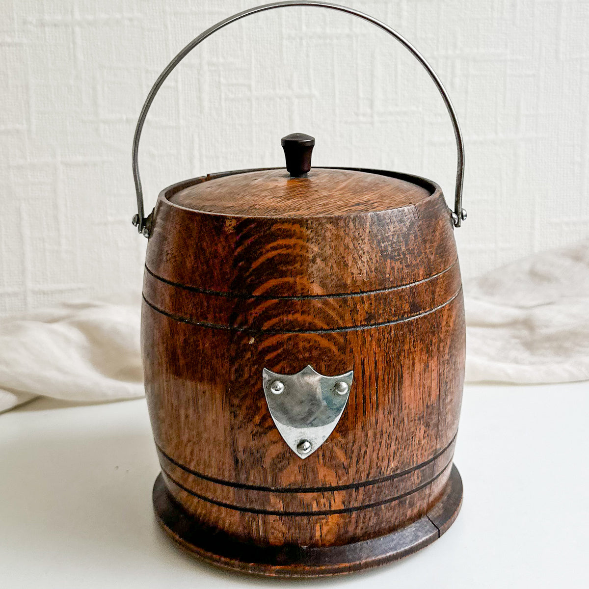 Oak Biscuit Barrel