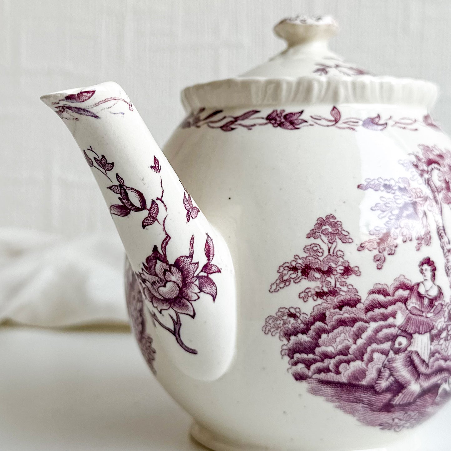 Purple Transferware MASON’S Teapot