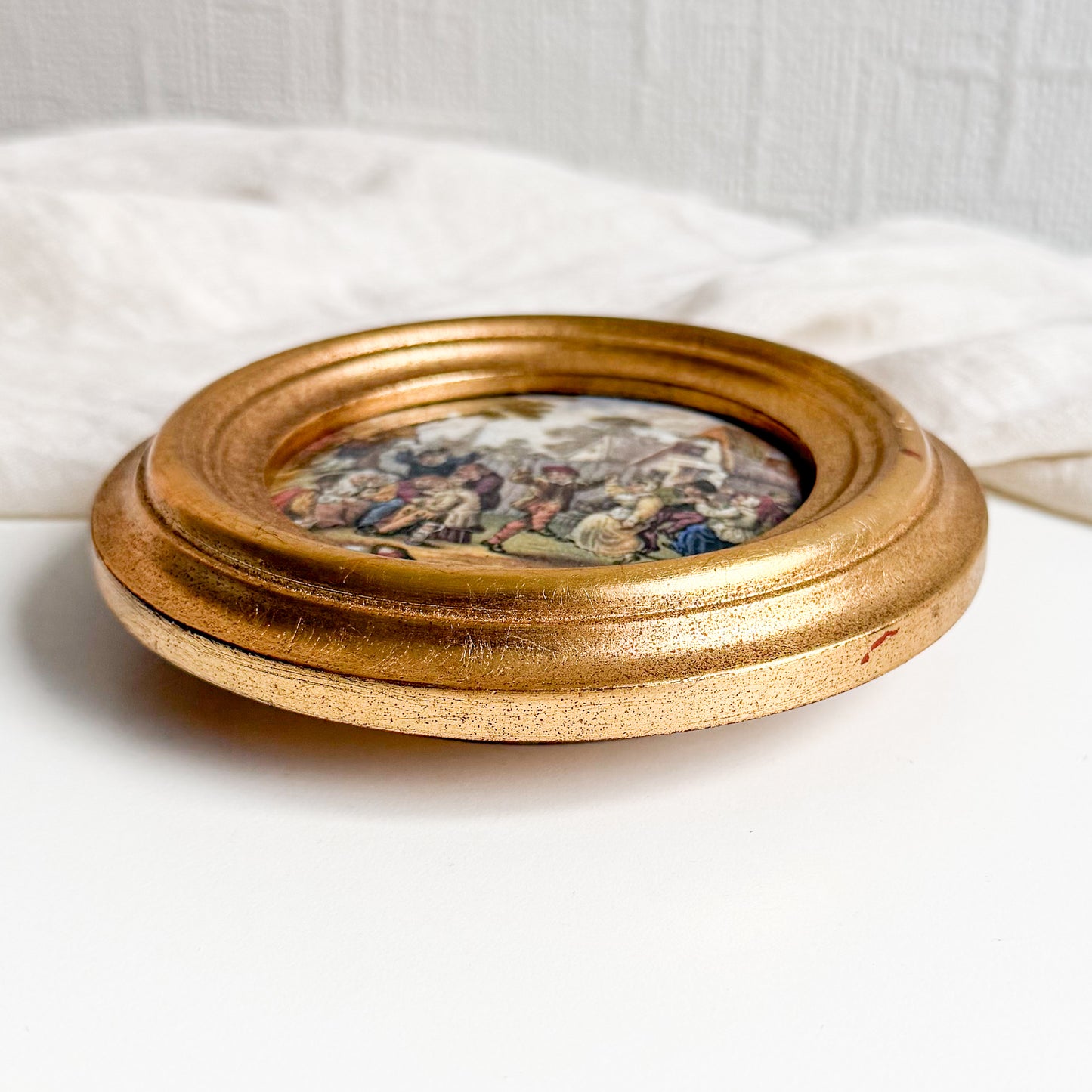 Framed Prattware Pot Lid