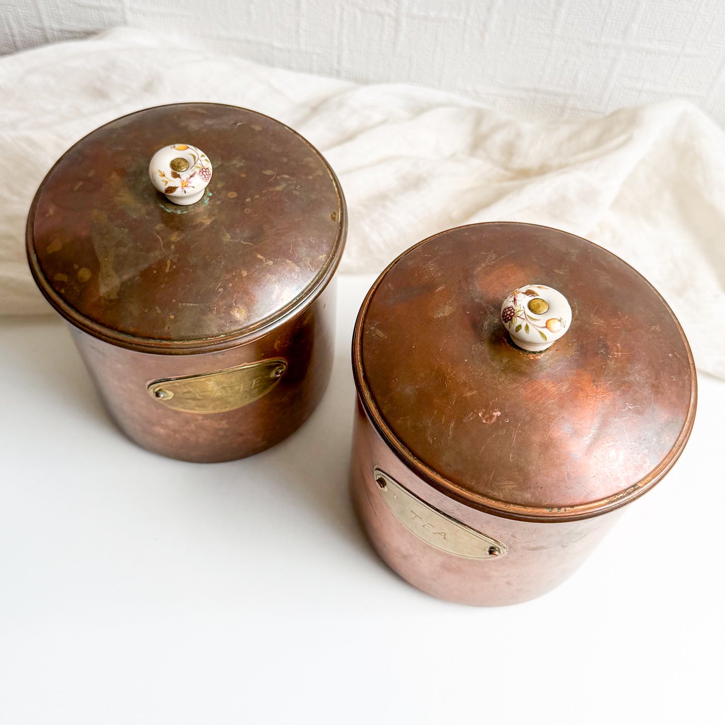 Copper Tea and Coffee Canisters