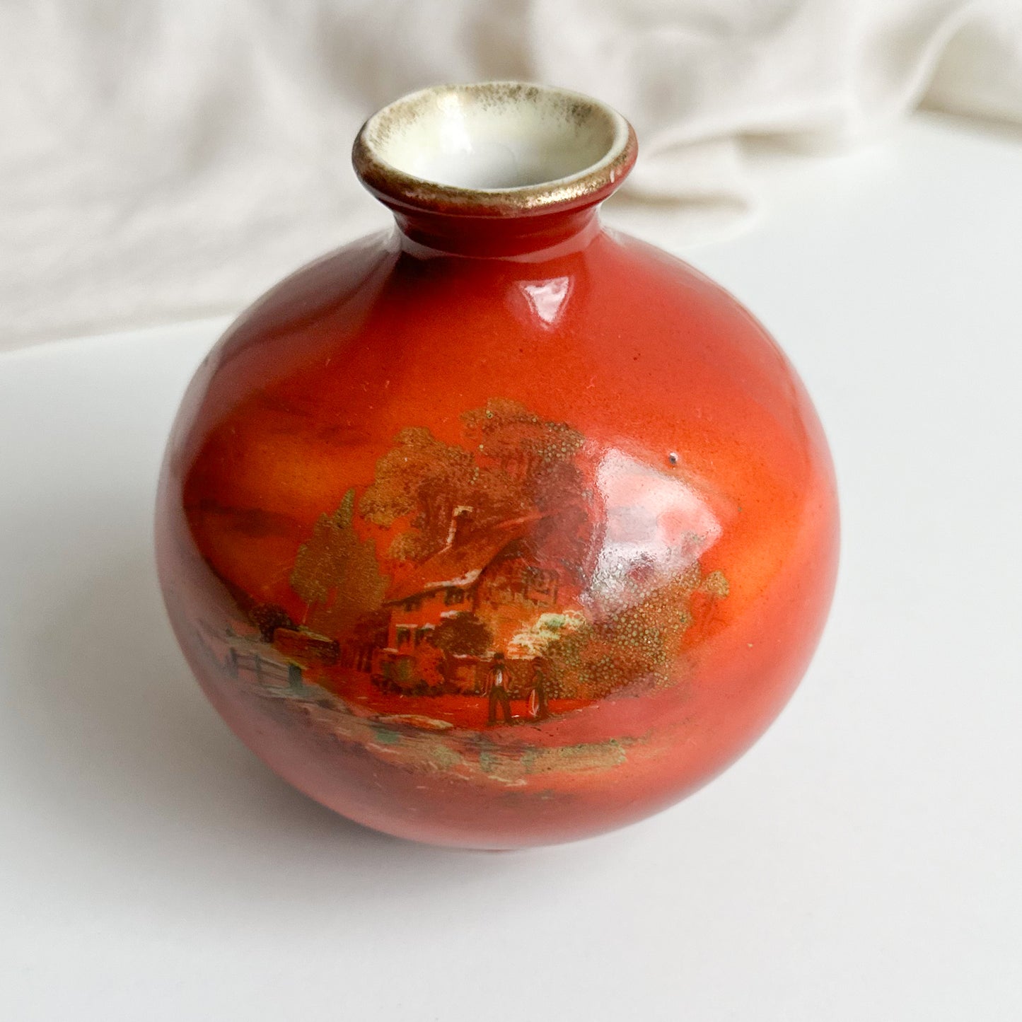 Antique Ball Shaped Bud Vase