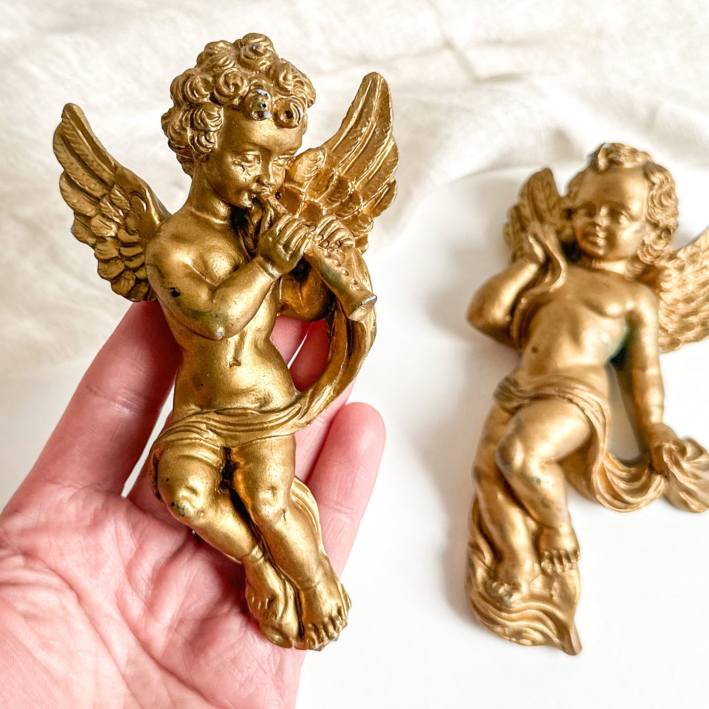 Pair of Cherub Wall Decorations