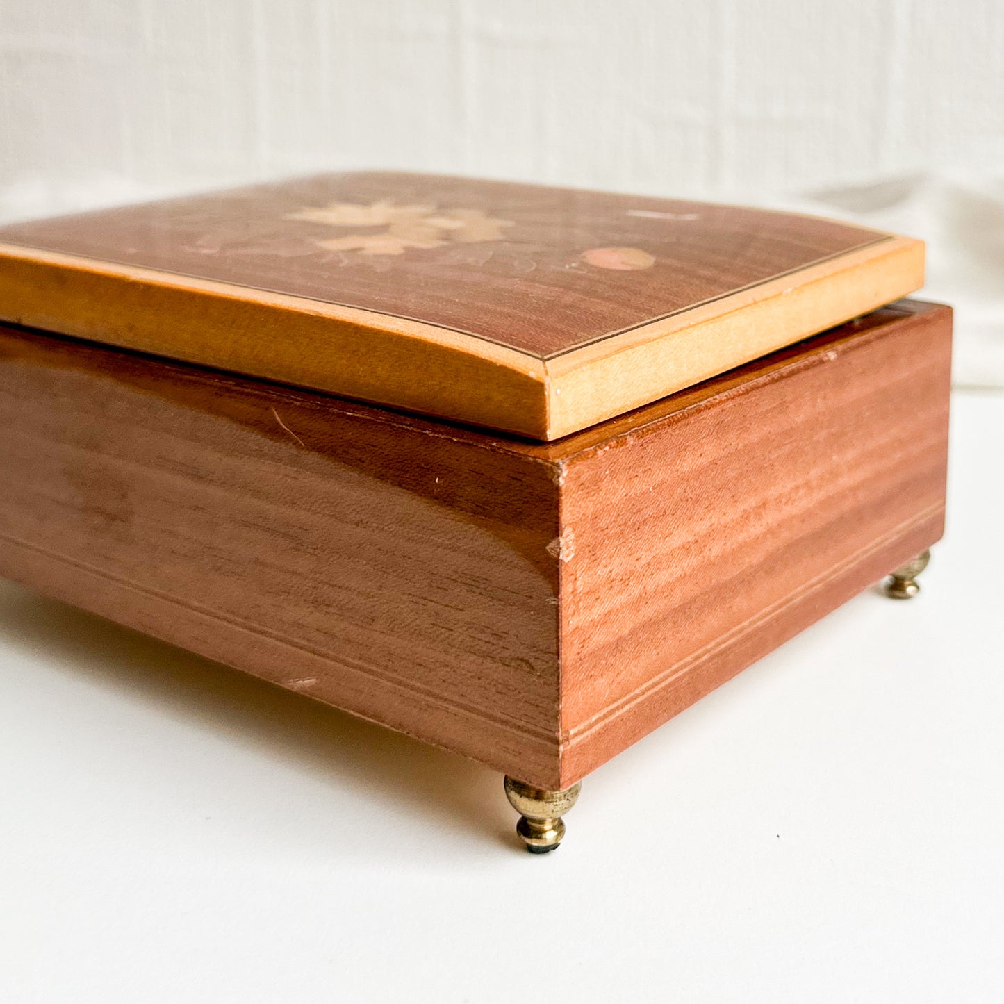 Wooden Marquetry Music Box