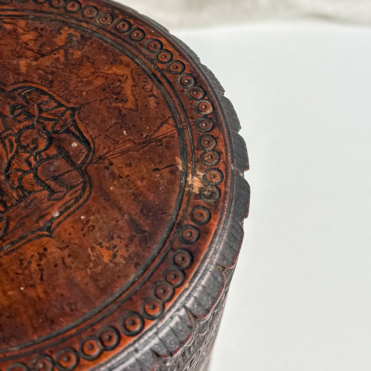Chinese Carved Bamboo Tobacco Box