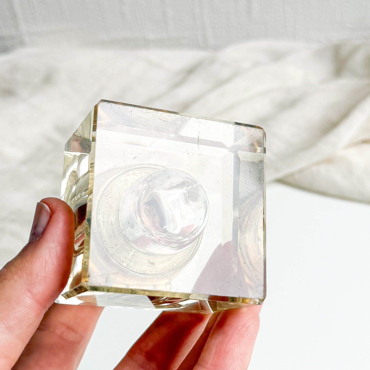 Antique Crystal Inkwell