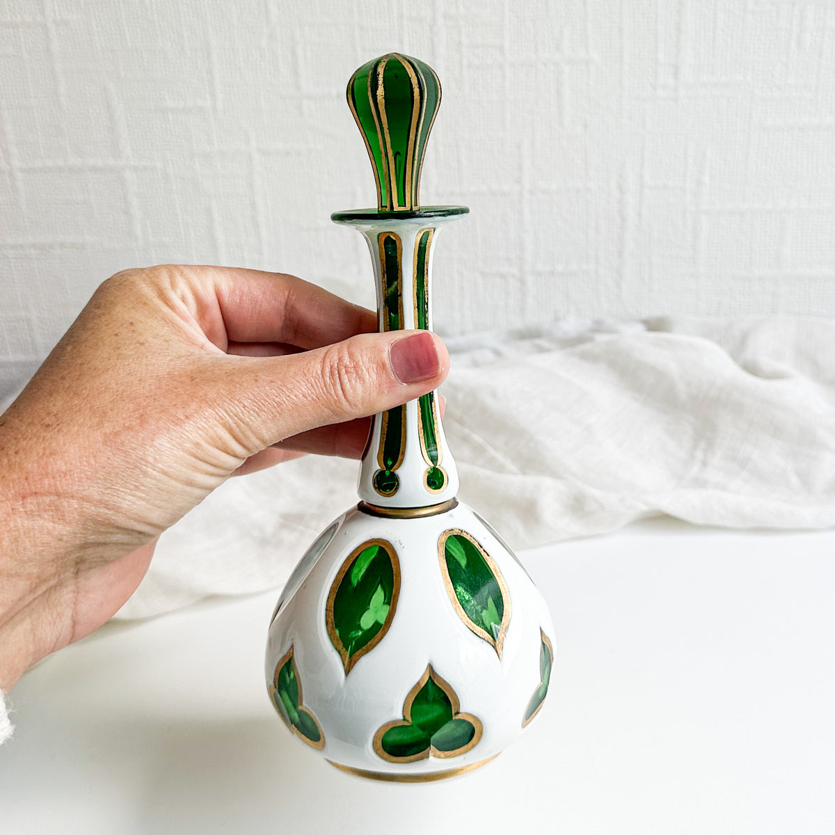 Bohemian Overlay Glass Decanter