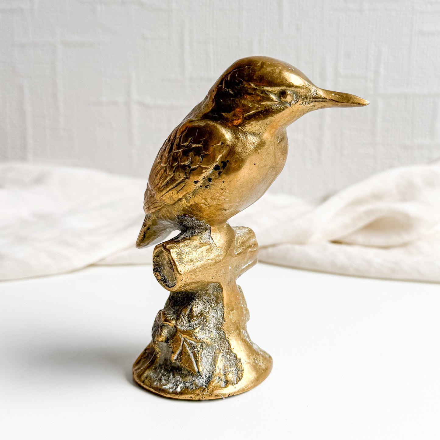 Brass Kingfisher Figurine