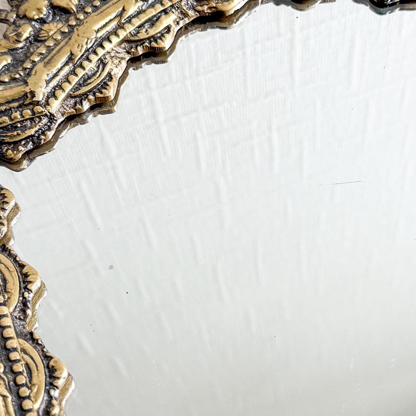 Ornate Brass Table Mirror