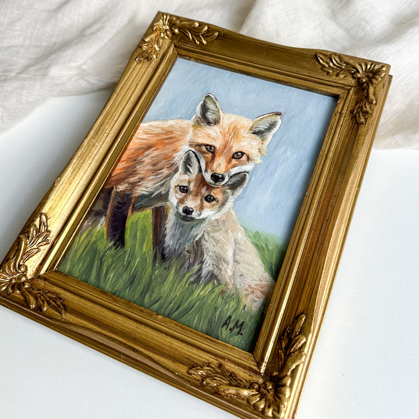 “Two in the Grass” - Original Oil Painting