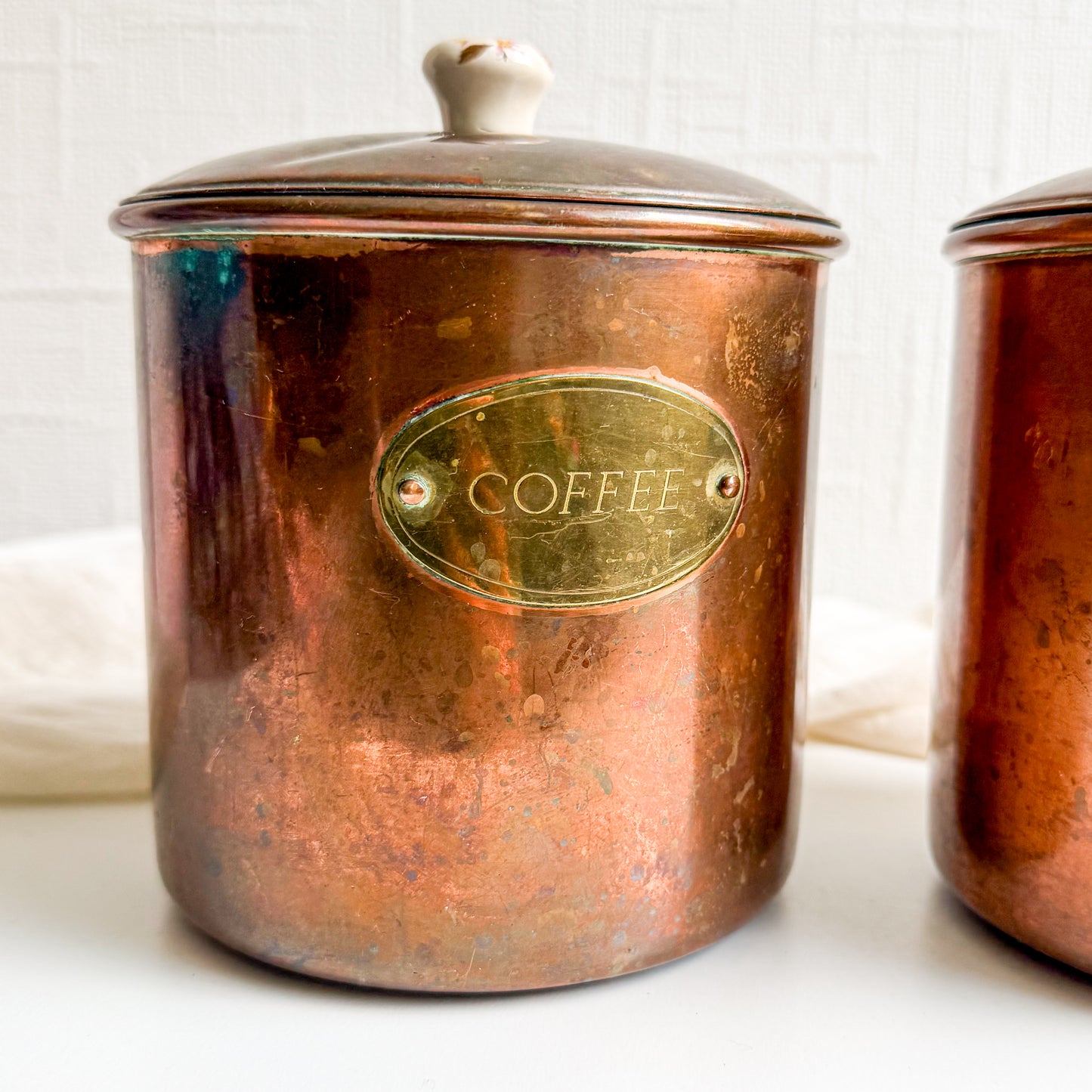 Copper Tea and Coffee Canisters