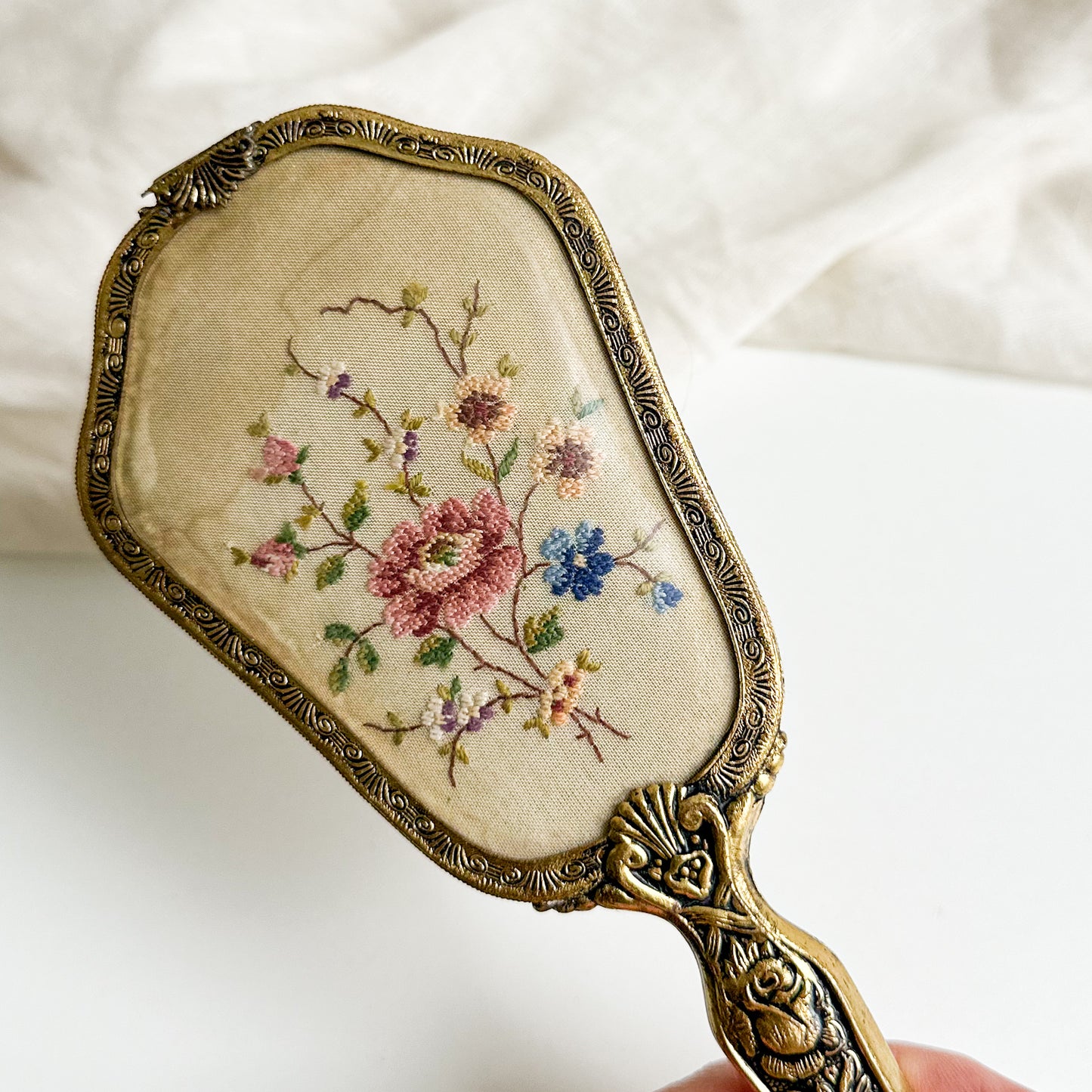 Hair Brush with Hand Embroidery